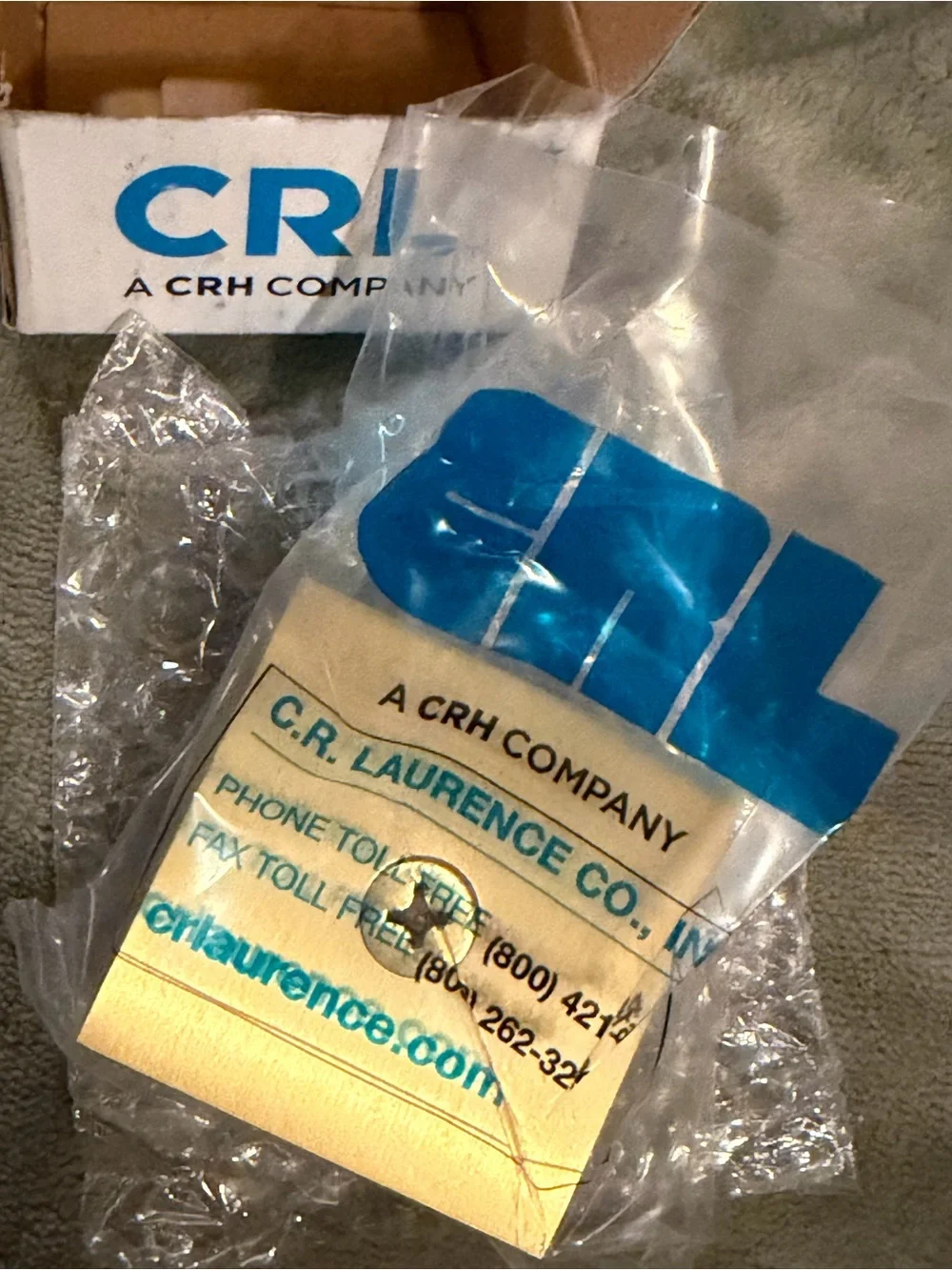 CRL Satin Brass Square Style Hole-in-Glass Fixed Panel U-Clamps